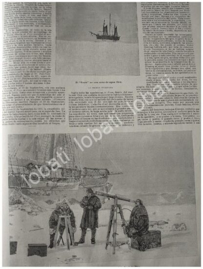 CARTEL ANTIGUO ORIGINAL DE LA EXPEDICION AL POLO NORTE DE FRIDTJOF NANSEN 1897 - Image 2