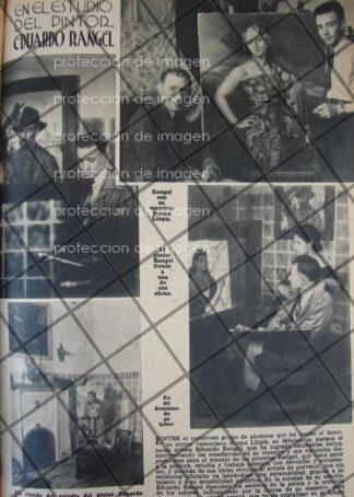AFICHE ANTIGUO EL PINTOR EDUARDO RANGEL 1937