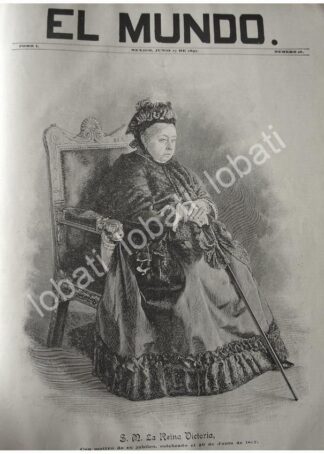 PORTADA ANTIGUA ORIGINAL  1897 LA REINA VICTORIA. JUBILEO
