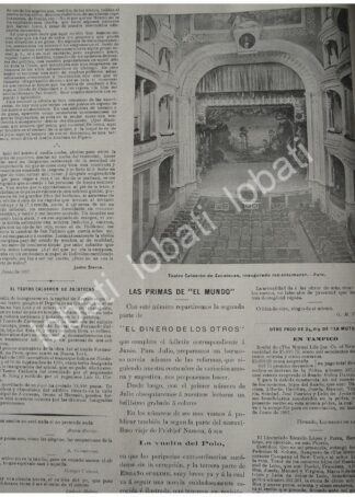 CARTEL ANTIGUO ORIGINAL DE INAUGURAN EL TEATRO CALDERON EN ZACATECAS 1897