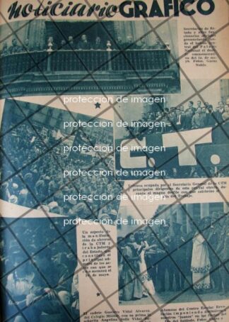 AFICHE ANTIGUO PRIMER DESFILE DE LA CTM 1937 CTM