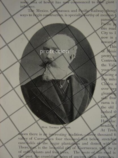 AFICHES ANTIGUOS VIAS FERREAS Y TELEGRAFOS MEXICO 1897 - Image 6