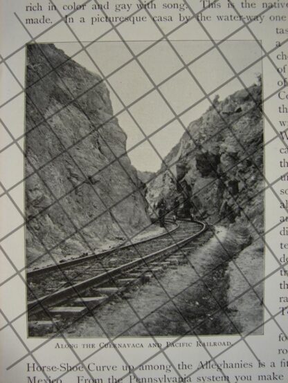 AFICHES ANTIGUOS VIAS FERREAS Y TELEGRAFOS MEXICO 1897 - Image 7