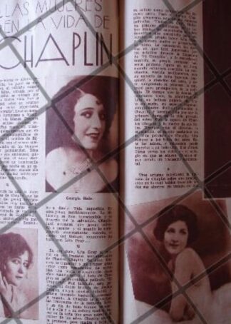 AFICHE ANTIGUO. LAS MUJERES DE CHAPLIN 1939