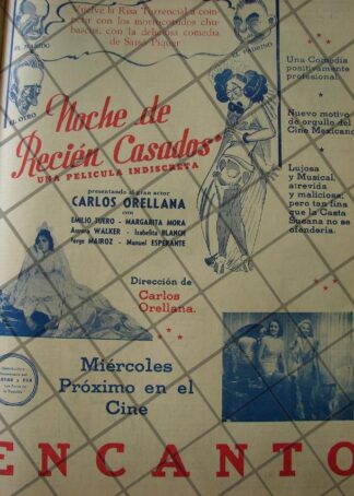 CARTEL ANTIGUO PELICULA. NOCHE DE RECIEN CASADOS. 1941 /8