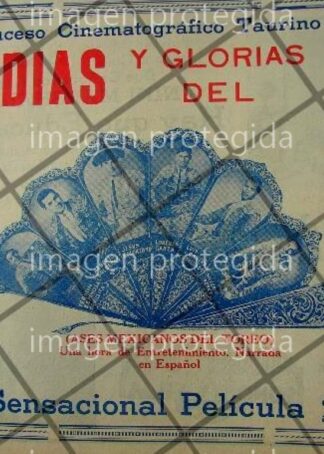 CARTEL ANTIGUO PELICULA. TRAGEDIAS Y GLORIAS DEL TOREO 1941
