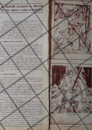 AFICHE ANTIGUO EL CARICATURISTA JORGE GROSZ 1956
