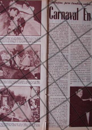 AFICHE ANTIGUO EL CARNAVAL DE MATAMOROS 1956