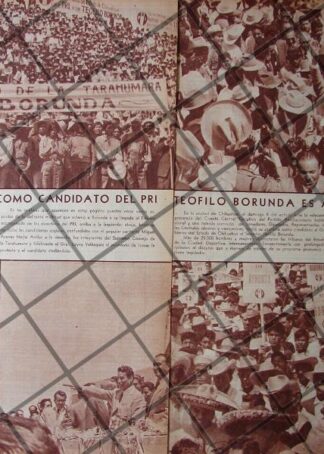 AFICHE RETRO TEOFILO BORUNDA EN CAMPAÑA 1956
