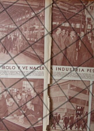 AFICHE RETRO. RUIZ RUIZ CORTINES EN EMPRESA D.I.N.A  IROLO, HGO 1956
