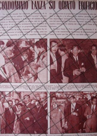 AFICHE RETRO. INAUGURAN EDIFICIO PANI. REFORMA VARSOVIA 1956