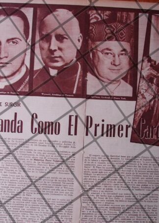 AFICHE RETRO DARIO MIRANDA GOMEZ POSIBLE CARDENAL 1956