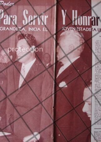 AFICHE RETRO TEOFILO BORUNDA ASUME COMO GOBERNADOR 1956