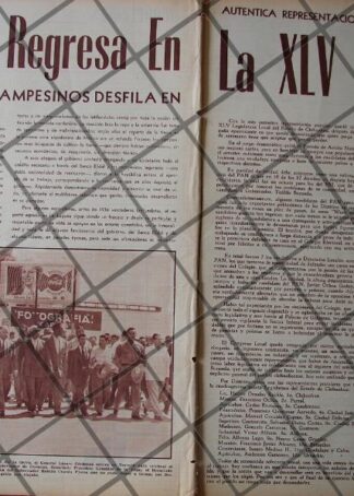 AFICHE RETRO LAZARO CARDENAS EN TORREON 1956