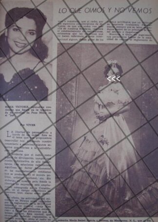 AFICHE RETRO QUINCEAÑERA. ISABEL GARCIA SALINAS 1944 MTY
