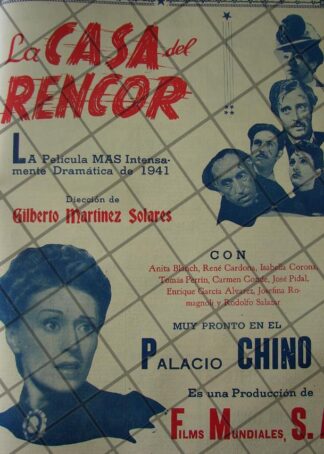 CARTEL RETRO PELICULA. LA CASA DEL RENCOR 1941 -4
