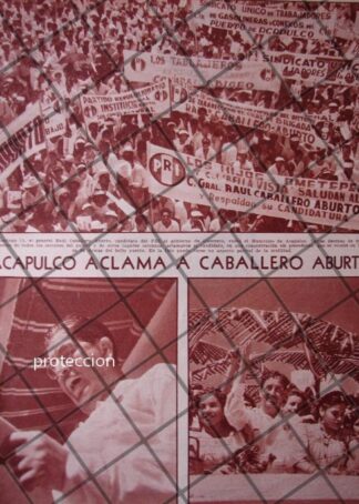 AFICHE RETRO, CABALLERO ABURTO GIRA EN PUEBLA 1955