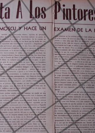 AFICHE RETRO DE DAVID ALFARO SIQUEIROS 1955 A URSS