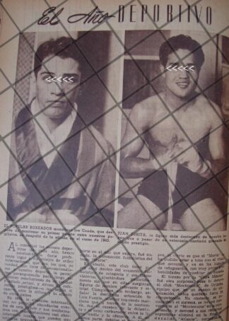 AFICHE RETRO BOXEADORES JOE CONDE Y JUAN ZURITA 1944