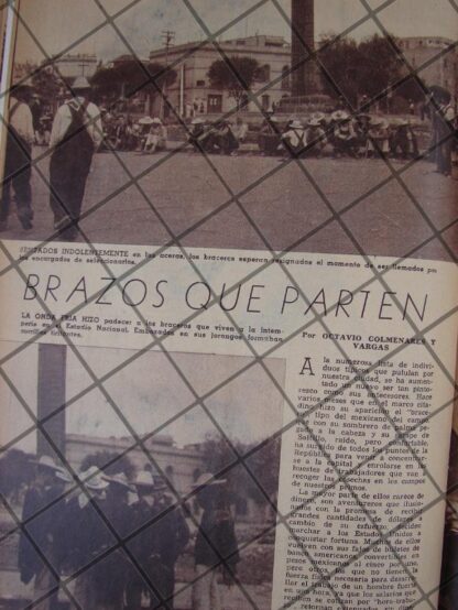 AFICHE RETRO EMIGRACION DE BRACEROS A U.S.A. 1944 - Image 3