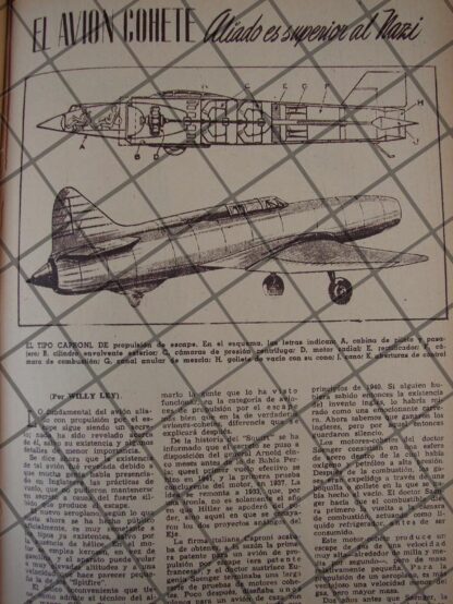 AFICHE ANTIGUO. EL AVION A REACCION DE LOS NAZIS 1944 - Image 2