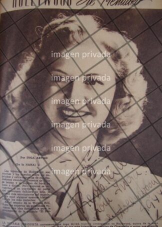 AFICHE ANTIGUO. LA PERIODISTA. INGA ARVAD 1944