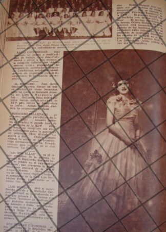 AFICHE ANTIGUO QUINCEAÑERA CONSTANZA DRAZ MACEDO 1944