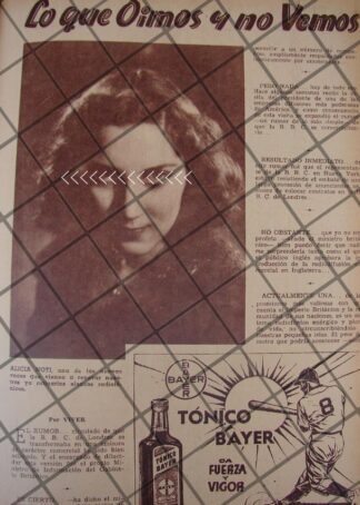AFICHE ANTIGUO CANTANTE ALICIA NOTI Y OTRAS NOTAS 1944
