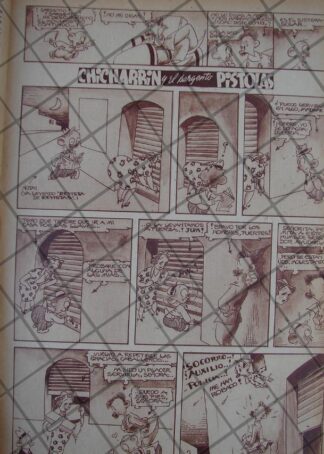 TIRA COMICA ANTIGUA. 1939 CHICHARRIN Y EL SARGENTO PISTOLAS /2