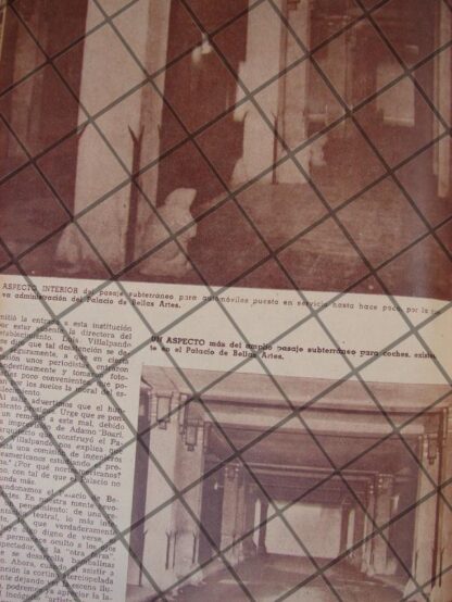 AFICHE ANTIGUO PALACIO DE BELLAS ARTES POR DENTRO 1944 - Image 5