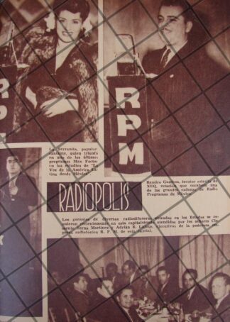 AFICHE ANTIGUO RAMIRO GAMBOA Y OTROS LOCUTORES 1944