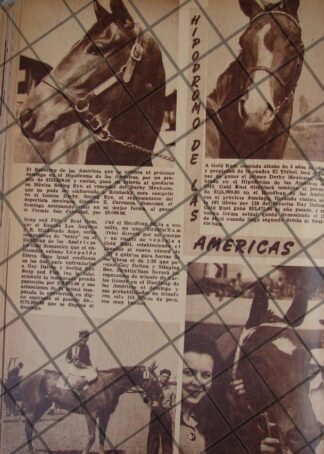 AFICHE ANTIGUO HANDICAP HIPODROMO DE LAS AMERICAS 1944