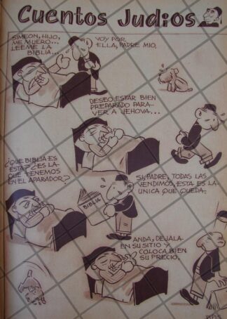RARA TIRA COMICA ANTIGUA. 1939 CUENTOS JUDIOS /PIPIS. ANGEL ZAMARRIPA