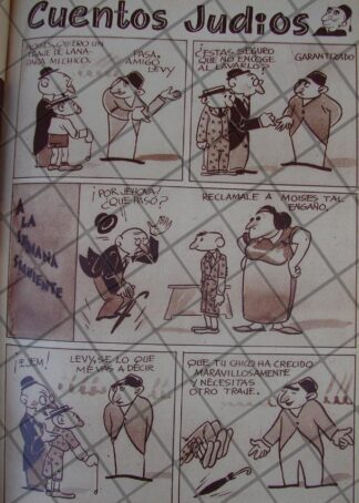 RARA TIRA COMICA ANTIGUA. 1939 CUENTOS JUDIOS 4/ANGEL ZAMARRIPA