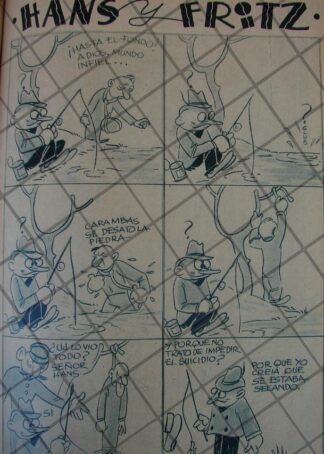 RARA TIRA COMICA ANTIGUA. 1939 HANS Y FRITZ. /ANGEL ZAMARRIPA 3
