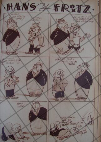 RARA TIRA COMICA ANTIGUA. 1939 HANS Y FRITZ. /ANGEL ZAMARRIPA 4