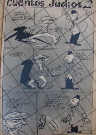 RARA TIRA COMICA ANTIGUA. 1939 CUENTOS JUDIOS /ANGEL ZAMARRIPA 7