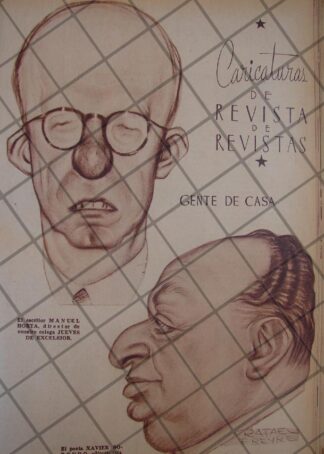 CARICATIRA ANTIGUA. 1939 XAVIER SORONDO Y MANUEL ORTA