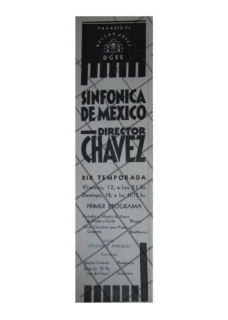 AFICHE RETRO ORQUESTA SINFONICA & CARLOS CHAVEZ 1946 -4