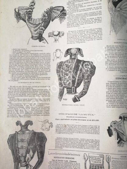 GACETA ANTIGUA 1898 PAGINAS DE LA MODA /9 - Image 3