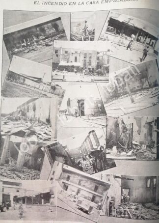 CARTEL ANTIGUO ORIGINAL DE INCENDIO EN LA EMPACADORA NACIONAL 1898 SAN LAZARO D.F.