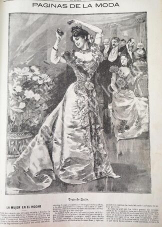 GACETA ANTIGUA " PAGINAS DE LA MODA " 1898 /10
