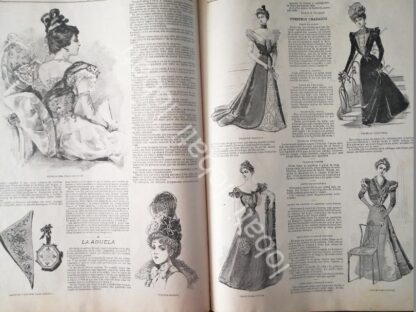GACETA ANTIGUA " PAGINAS DE LA MODA " 1898 /10 - Image 3