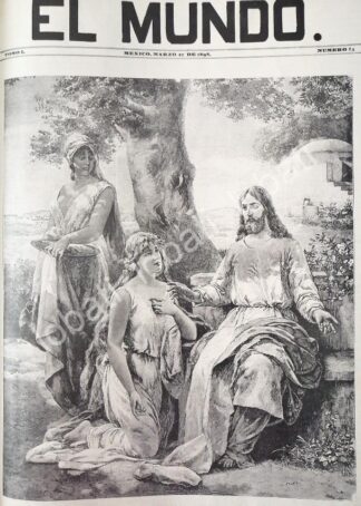 PORTADA ANTIGUA ORIGINAL  1898 JESUS EN CASA DE MARTA Y MARIA DE BETANIA / RLG ARTE SACRO