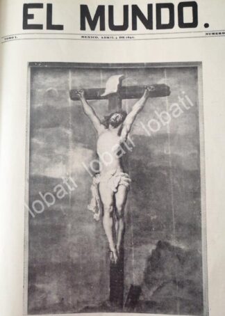 PORTADA ANTIGUA ORIGINAL  1898 EL CRISTO CRUCIFICADO: POR: VAN DICK /RLG ARTE SACRO