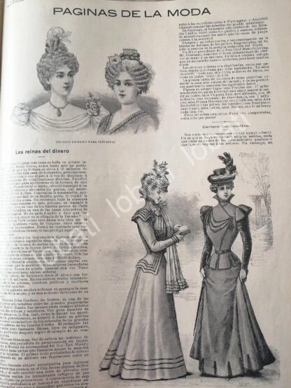 GACETA ANTIGUA. " PAGINAS DE LA MODA " 1898 /12 - Image 2