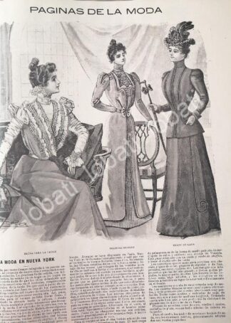 GACETA ANTIGUA. " PAGINAS DE LA MODA " 1898 /13