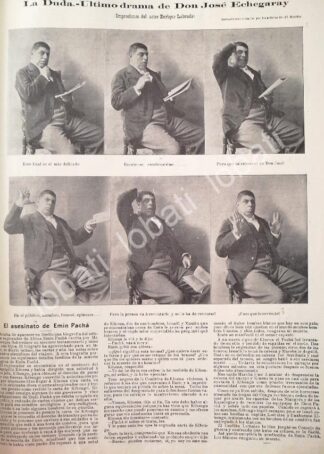 CARTEL ANTIGUO ORIGINAL DE EL ACTOR ENRIQUE LABRADA CARBALLO 1898 / FEP Y OTRAS NOTAS