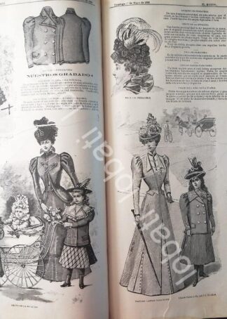 GACETA ANTIGUA. " PAGINAS DE LA MODA " 1898 /14