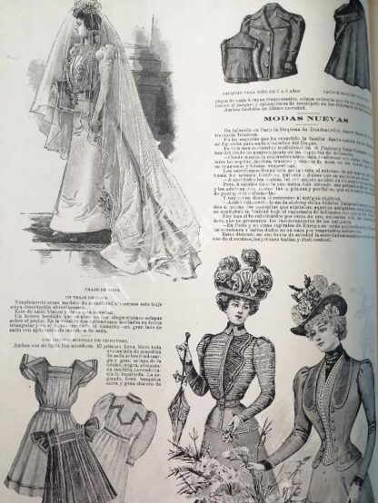 GACETA ANTIGUA. " PAGINAS DE LA MODA " 1898 /14 - Image 4